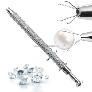 4.5" Jewelry <b>Pick</b>-<b>Up</b> <b>Tool</b> with 4 Prongs Gold Plated Stainless Steel - Product Image 5
