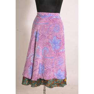 Women's Artisan Handmade Vintage Floral Silk Maxi <b>Wrap</b> Skirt - Product Image 1