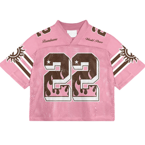เสื้อเจอร์ซีย์อเมริกันฟุตบอลชาย สีดำ-เขียว ผ้าตาข่าย คอวี แขนสั้น รุ่น 05 ระบายอากาศได้ดี ผลิตจากโพลีเอสเตอร์ สำหรับผู้ใหญ่ ใส่ได้ทุกฤดู - Product Image 4