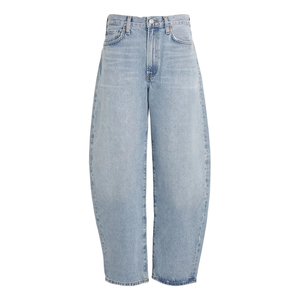 Jeans de Cintura Alta, Lavado Claro, Pierna Ancha, para Hombre, Talla Grande, Corte Holgado, Estilo Casual, 100% Algodón, Pantalones de Mezclilla Tejida, Cierre de Botones - Product Image 2