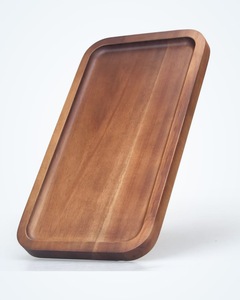Unicorn Handicrafts Durable Easy Clean Natural Finish Wooden <b>Serving</b> <b>Tray</b> <b>Handles</b> Handmade for Restaurants Cafes Hotels Home Use - Product Image 6