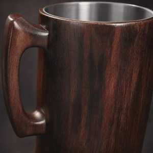 Custom Handmade Wooden Cup Natural Wood Mug With Steel inside for Tea Coffee Water Serving and Gift Packaging Projects - Product Image 4