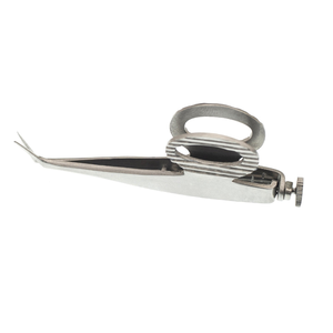 Ciseaux ophtalmiques microchirurgicaux Barraquer Dewecker Iris, 2-1/4 pouces, lames angulées de 7 mm, pointe acérée, acier inoxydable - Product Image 1
