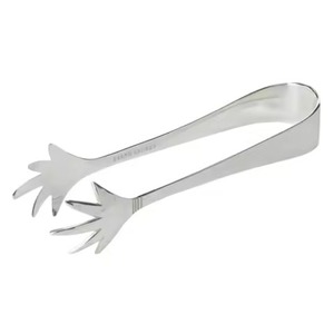 Pinzas para Hielo de Acero Inoxidable de Diseño Moderno, Ecológicas y de Lujo, Acabado Plateado Pulido, Utensilio de Cocina y Bar, Perfecto para Servir Hielo - Product Image 1