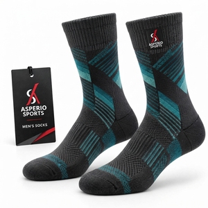 Calcetines Deportivos para Hombre, Material de Poliéster de Alto Rendimiento, Gestión de la Humedad, Tecnología de Secado Rápido, Construcción Transpirable, Ajuste Deportivo Cómodo - Product Image 4
