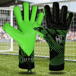 Fabrication directe d'usine, vente en gros, taille et logo personnalisés, gants de gardien de but de football professionnels en latex durables et respirants - Product Image 3