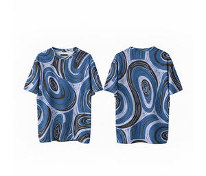 Camiseta de Manga Corta con Estampado Abstracto Verde, Unisex, Transpirable, Top de Verano, Camiseta Informal de Poliéster Estampada para Adultos - Product Image 5