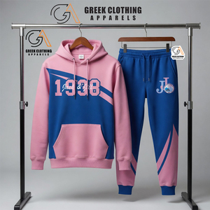 Conjunto Deportivo para Mujer, Estilo Urbano, Sudadera con Capucha y Pantalones de Felpa Bordados de Jack and Jill Blue 1938 - Product Image 6