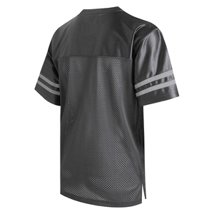 Maillot de football unisexe à col en V en maille, manches longues, respirant, en polyester, vêtement de sport pour adulte, coupe régulière, personnalisable sur le devant, séchage rapide - Product Image 2