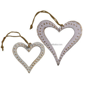 Guirnalda de Metal macizo para decoración del hogar, decoración festiva de Navidad con corazón brillante - Product Image 6