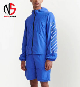 Ensemble de survêtement décontracté personnalisable deux pièces pour homme, avec veste coupe-vent en nylon à fermeture éclair, idéal pour l'hiver, chez NURAK en 2026 - Product Image 2