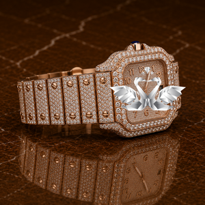 Wholesale Classic Luxury Fashion Men's Rubber Moissanite Diamond Full Pave VVS Stone Mechanical Movement Stainless Steel Case - Product Image 2