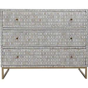 Cajón con Incrustaciones de Hueso de ILAHI, Diseño Moderno con Detalles de Ágata, Mueble Portátil para el Hogar - Product Image 6