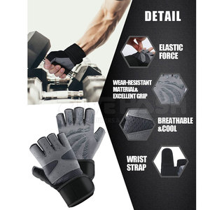 Nuevos Guantes de Gimnasio Personalizados con Logotipo, Guantes de Halterofilia de Medio Dedo, Precio al por Mayor, para Hombre - Product Image 4
