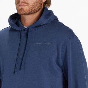 Sweat à capuche pour homme de qualité supérieure 100% coton, brodé pour impression en relief, pull thermique lourd, streetwear d'hiver, uni teint - Product Image 5