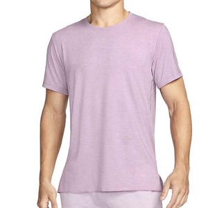 Camiseta de Manga Corta para Hombre, Cuello Redondo, Corte Regular, Color Sólido, Transpirable, de Algodón Jersey, Estilo Casual - Product Image 1