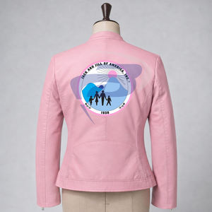 Chaqueta de cuero verde premium de la hermandad Jack And Jill Of America con letras griegas para miembros de JAJOA, chaqueta para mujeres - Product Image 2