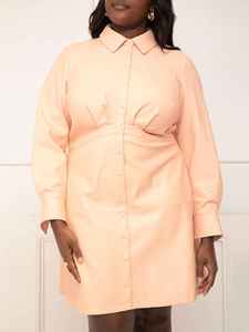 Manteau trench en cuir haut de gamme personnalisé pour femme, veste chemise boutonnée tendance automne, tenue de club en cuir PU pour femme - Product Image 5