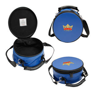 Estuche para Gorra de Caballeros Masónicos de York con Cruz de Honor y Corona, Azul, Emblema KYCH, Cierre de Cremallera de Cuero, Ligero y Suave - Product Image 1