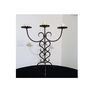 Stylish Iron Lantern <b>Candle</b> Stand Crafted with Metal Details for Bedroom Tables Patio Gatherings Anniversary Events and <b>Dinners</b> - Product Image 5