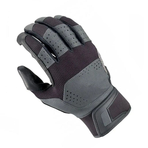 Gants de frappe en cuir noir avec fermeture auto-agrippante en tissu tricoté, unisexes, pour adultes, design durable - Product Image 6
