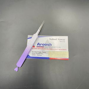 Pince à épiler d'extension de cils en forme de cœur à double ton d'isolation de poignée diamantée en acier inoxydable de haute qualité vente en gros - Product Image 4