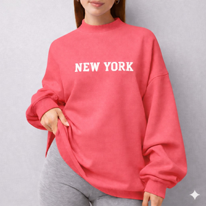 Sweat-shirt pull-over d'hiver pour femme, à manches longues, tricoté, col montant, coupe ample décontractée, style oversize, OEM - Product Image 6