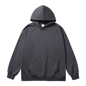 Dual <b>Stitch</b> Border <b>Hoodie</b> Men Reinforced Cuff Alignment Plain Color Solid Yarn Soft Cotton Overwears Supply - Product Image 4