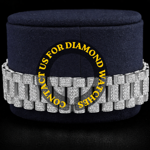 Fashionable Round Dial Quartz Business Moissanite Diamond Studded Hip hop Watch Auto Date and Day White Gold Shiny Custom Watch - Product Image 3