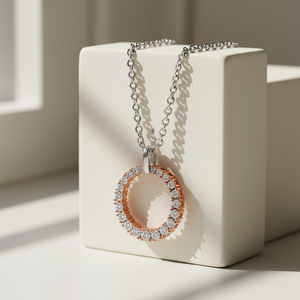 Zyorio Jewels Premium 925 Sterling Silver Diamond Pendant <b>Necklace</b> for Women Engagement Luxury Jewelry Gift Box & Collections - Product Image 2