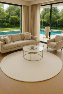 Tapis KNOT RUG en laine tuftée à la main, haute qualité, motif rond moderne, fait main, écologique, pour salon, chambre d'enfants, hôtels, bureau - Product Image 5