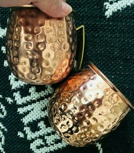 Hammered copper mug <b>set</b> luxury handmade drink cups reusable metal cocktail mugs premium <b>beverage</b> <b>serving</b> copperware collection - Product Image 2