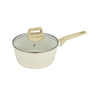 Ceramic Non-Stick Frying Pan <b>Set</b> With Wood Handle 2-Piece <b>Cookware</b> <b>Set</b> Minimalist Design Hand Wash Only - Product Image 2