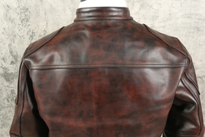 Men's Vintage Distressed Genuine Cowhide Leather Motorcycle Biker <b>Jacket</b> Custom Logo Streetwear Cafe <b>Racer</b> Retro Winter <b>Jacket</b> - Product Image 2