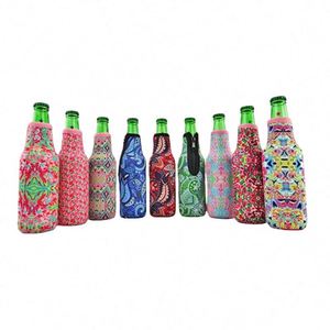 Manchon isotherme personnalisé pour bouteille de bière avec fermeture éclair, en néoprène, avec logo personnalisé, Coozies sur mesure - Product Image 2