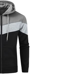 Mens Woven Polyester Cotton Hoodies Sherpa Lined Solid Winter Sweatshirt Jacket with Hood Digital Printed Polyester Cotton <b>Blend</b> - Product Image 3