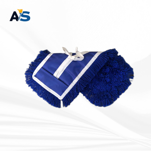 A&S Durable 5x16 Blue Dust Mop with Synthetic Acrylic Fibers Cut-End Design and Royal Blue Backing for Multi-Floor Cleaning - Product Image 1