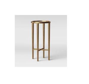 Mesa Auxiliar Metálica Clásica Fabricada en Acero Resistente con Forma Minimalista, Perfecta para Colocar al Lado del Sofá - Product Image 1