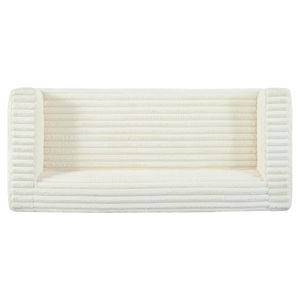 โซฟาผ้ากำมะหยี่ทันสมัย 89 รุ่น 3 ที่นั่ง พร้อมที่วางแขนทรงเหลี่ยม หรูหรา นุ่มสบาย โซฟาห้องนั่งเล่นเนื้อผ้านุ่มพิเศษ เหมาะสำหรับพื้นที่ขนาดเล็ก - Product Image 4