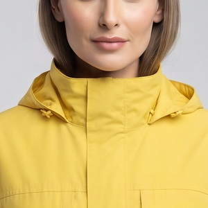 High Quality Waterproof Windbreaker Jacket Women Chest Pocket Hood Rain Jackets Ladies 100% Nylon Spandex Wind Breaker Jacket - Product Image 5