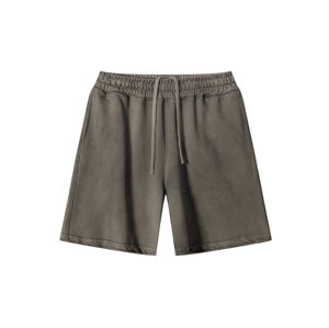 Pantalones Cortos Casuales de Lona Sólida para Hombre, Diseño Personalizado, Anchos, Estilo Carpenter, con Lavado Ácido y Efecto Desgastado - Product Image 1