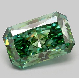 เพชรเม็ดเดี่ยวสีเขียวสดใส น้ำหนัก 4.54 กะรัต ทรงเรเดียนท์คัท ผลิตด้วยวิธี CVD ได้รับการรับรองจาก IGI คุณภาพการเจียระไนเยี่ยม สมมาตรดีเยี่ยม - Product Image 1