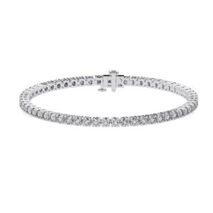Bracelet unisexe en diamant de laboratoire 5,7 carats, tendance, en argent, clarté VS, couleur EF, plaqué rhodium, taille brillant, certifié IGI - Product Image 1
