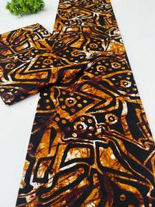 Tissu en coton imprimé wax africain du Ghana de qualité export, motif authentique pour vêtements de filles et marché artisanal - Product Image 4