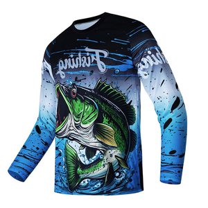 Camisetas de Pesca Personalizadas para Exteriores, Sublimadas, Tallas Grandes, Transpirables, de Secado Rápido, Manga Corta, para Hombre - Product Image 2
