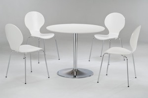 Round Wood <b>Table</b> Pedestal <b>Table</b> Modern Kitchen Island <b>Dining</b> <b>Table</b> - Product Image 2