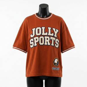 Camiseta Premium de Algodón Jersey 220 GSM para Mujer, Talla Grande, Color Naranja Quemado, Estilo Urbano, Estampado Gráfico, Parche con Logotipo Personalizado, Camiseta de Secado Rápido - Product Image 5