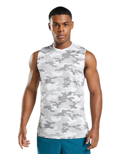 Débardeur d'entraînement d'été pour homme, séchage rapide, respirant, en spandex, col rond, logo personnalisé, taille XL, pour la salle de sport, le fitness, le sport, la course à pied, OEM - Product Image 1