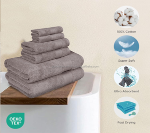 Serviettes de bain haut de gamme 100% coton 600 GSM Collection Deluxe Hôtel & Spa Europe - Product Image 3