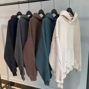 Popular Style Men's Oversized Casual Pullover Fleece Hoodie 100% Cotton Washed Quick Dry Breathable Sportswear Workout - Product Image 6
